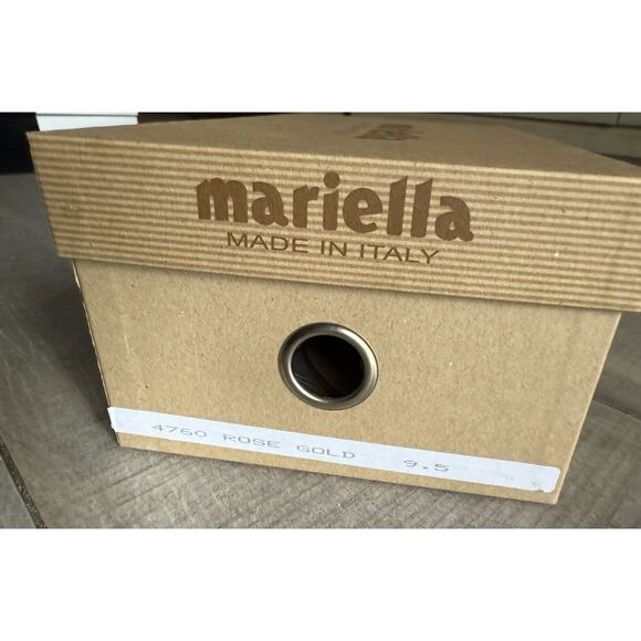 Mariella Sandals Made In Italy, Rose Gold Size 9.5M Strappy Blingy Pink Gorgeous - Picture 3 of 6